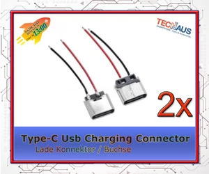 Usb C Type Anschluss Buchse universal tablet / SMD / DIY charging port 2 pin - Bild 1 von 3