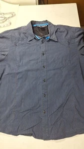 Arcteryx Hemd Herren Medium Mesh gefüttert blau gestreift Performance Baumwolle Wandern M - Bild 1 von 5