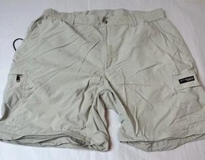Columbia GRT Mens Sz L (32) Beige Packable Nylon Hiking Swim Cargo Shorts - Picture 1 of 10