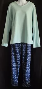 Sonoma Life + Style Fleece Comfy & Cozy 2 Piece Pajama Set Women Size L NWT - Picture 1 of 7