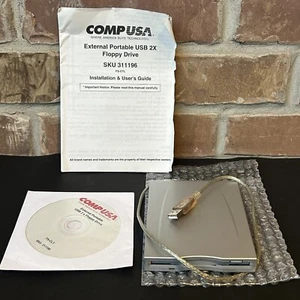 COMP USA Portable External USB Floppy Disk Drive USB-F3502-2X - Afbeelding 1 van 7