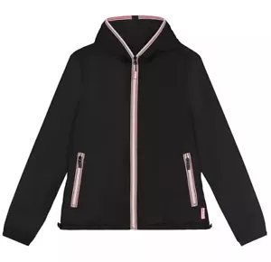 HUNTER Womens Black Original Hooded Raincoat Shell Jacket Size UK XS - Picture 1 of 5