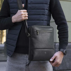 IN-TEMPO City bag medium gate trended ecopelle dim. 25x30x6cm nero 9215GAT34 - Picture 1 of 3