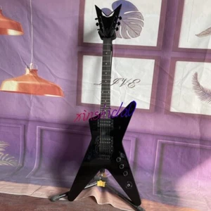Gloss Black MLX Floyd Electric Guitar Black Hardware HH Pickups FR Bridge - Picture 1 of 7