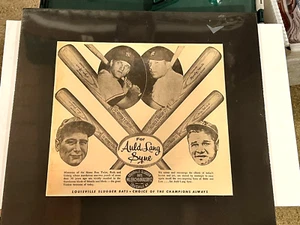 1961 Louisville Slugger Hard Cardboard Ad Mantle, Maris, Gehrig & Ruth HR Duos - Picture 1 of 7