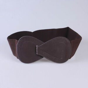 Fashion Elastic Women" Wide Belt Bowknot Leather Wide Belt Solid Color Waistband