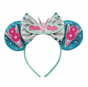 NEW Disney Parks FLO’S CAFE Ears Hat CARS Mickey ears AQUA Headband Disneyland - Picture 1 of 4