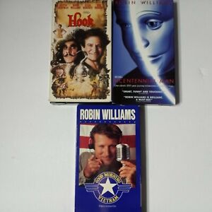 Lot of 3 Robin Williams vhs Good Morning, Vietnam,Hook, bicentennial Man