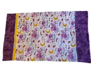 Pillowcase Unicorn Moon Sky Purple Handmade Flannel 20x34 Std Queen USA MADE - Picture 1 of 15