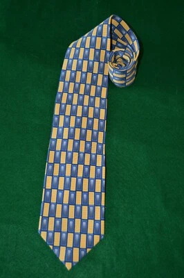 GIORGIO BRUTINI Men's Dress Tie BLUE AND GOLD Foto 1 de 4