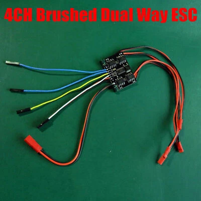 For RC Tank Car 16:1 4CH Dual Way Brushed ESC Motor Electronic Speed Controller - Image 1 of 3