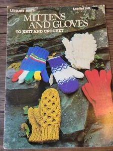 Leisure Art Mittens & Gloves #110 Knit and Crochet patterns  - Picture 1 of 2