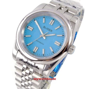 Orologio da uomo automatico 39MM BLIGER Quadrante Blu Vetro Zaffiro Miyota 8215 PT5000 - Foto 1 di 7