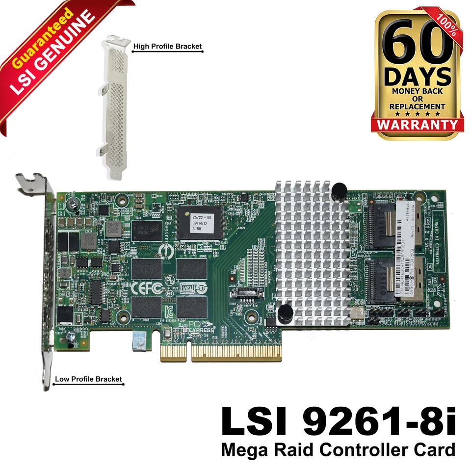 Oracle LSI MegaRAID 9261-8i SAS 6Gbps 8-Ports PCIe 2.0 x8 RAID Controller 047503 - Image 1 of 4