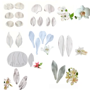 Butterfly Orchid,Lily,Dahlia Petal Silicone Veining Mould DIY Sugarcraft,Clay - Picture 1 of 31