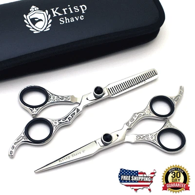 (6") Professional Hair Cutting Scissors Thinning Barber Salon Shears Set Kit - Image 1 of 3