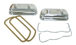 EMPI 16-9470 Logo Hi-Lift Stainless Steel Valve Covers, Pair, Fits VW Air Cooled - Picture 1 of 3