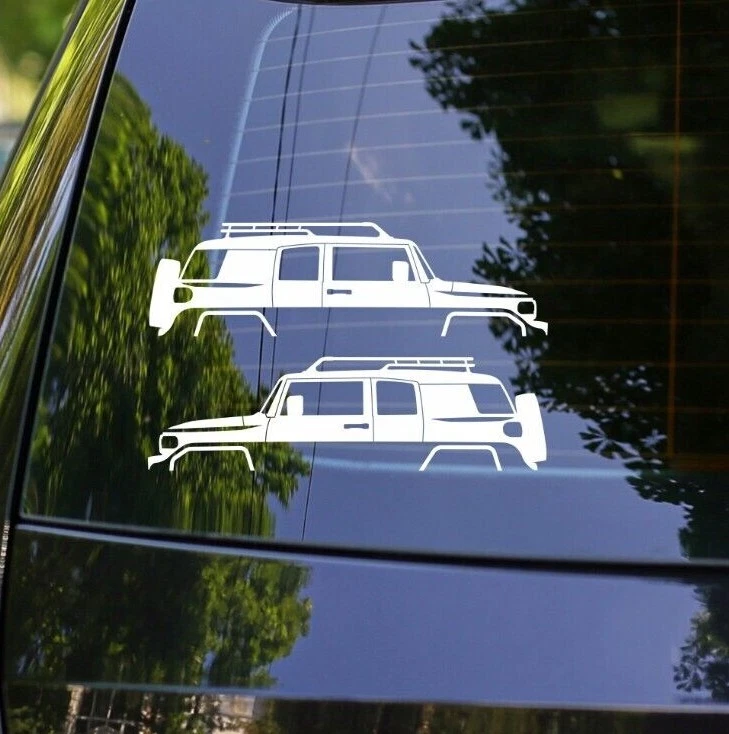2x Calcomanías adhesivas de silueta de auto camioneta SUV para Toyota FJ Cruiser Foto 1 de 3