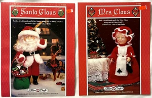 Christmas Knitting Patterns Booklets Santa Claus & Mrs. Claus 13" & 14" Dolls - Picture 1 of 1