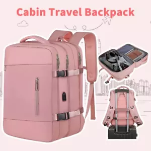 Cabin Travel Backpack With Usb Charging Port 40L Waterproof Laptop Bag For Women - Picture 1 of 34