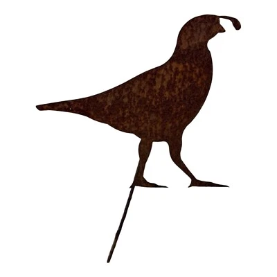 Antique Rustic Folk Art Metal Bobwhite Bird Garden Stake Yard Decor - Image 1 of 4