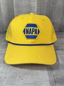 Napa Auto Parts Rope Hat Brand New Yellow Mesh Back 100 Years - Picture 1 of 7