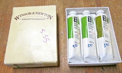 vintage winsor & newton artists oil color 166sl series 2 sap green 37ml - Image 1 of 4