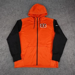 Cincinnati Bengals Hoodie Mens XL NFL Football Jacket Nike Full Zip Sweater Hood - Picture 1 of 12