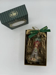WATERFORD Holiday Heirlooms LISMORE BELL 2000 Christmas Blown Glass ORNAMENT NIB - Picture 1 of 12