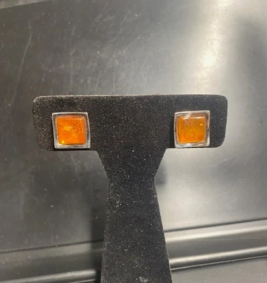 PENDIENTES PLATA ESTERLINA 925 Y ÁMBAR Foto 1 de 4