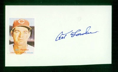 464, Art Fowler, Original Signed/Autograph, Index Card, Reds, "1954-56" - Image 1 of 4