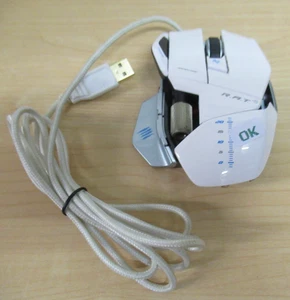 Mad Catz R.A.T. 5 RAT5 5600 DPI Optisch Sensor Maus weiß PC MAC + 2 Gewichte - Bild 1 von 3