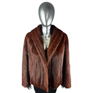 Vintage KOLINSKY MINK Jacket, Sz M, Certified Vintage Fur W/Storage Bag - Picture 1 of 10
