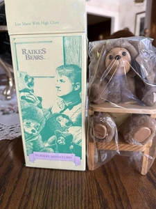 1990 RAIKES BEARS "ALISON WITH CRADLE" KINDERZIMMER MINIATUR Neu mit BOX/ETIKETT/verpackt - Bild 1 von 12