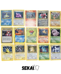 POKEMON LOTTO 15 CARTE VINTAGE HOLO WIZARD OF THE COAST - ITA ENG JAP - Picture 1 of 14