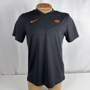 Nike Dri-Fit Oklahoma State OSU  V-Neck Pullover Men’s Med Black - Picture 1 of 7