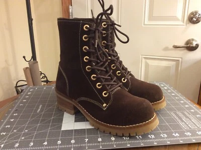 Lugz Midcalf Brown Suede Boots Womens Sz 7M Lace-up - Image 1 of 4