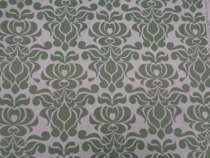 Damask - Riley Blake - REMNANT - COTTON -SAGE GREEN VERY CUTE!!! - Picture 1 of 5
