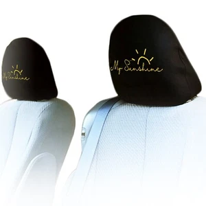 Para JEEP Nuevo Par Diseño Logo Nº6 Asiento de Coche Camión Reposacabezas Cubiertas Hecho en EE. UU. - Imagen 1 de 8