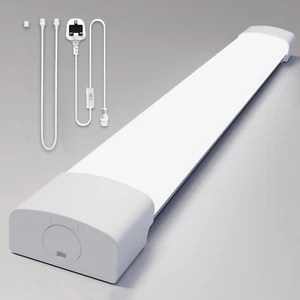 LED Batten Light Ceiling Tube Light 1.3FT 4FT 5FT Strip Lights 6000K with plug - Picture 1 of 14