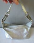 Small Silver Metallic Handbag w/Chain Strap Dividers