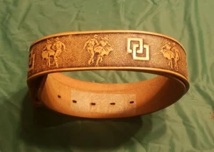 Western Square Up Fashions Dance tooled leather belt 24-38 New - Picture 1 of 4