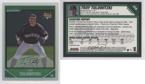 2007 Bowman Chrome Refractor Troy Tulowitzki #216 Rookie RC