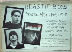 BEASTIE BOYS 'Frozen Metal Head' ; Music EP ADVERT PRINT : 1992 Ad to Frame - Imagen 1 de 1