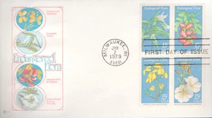 Bloque FDC 1979 - Scott # 1780-83 - Flora en peligro de extinción - Cachet Craft con tarjeta - Imagen 1 de 2