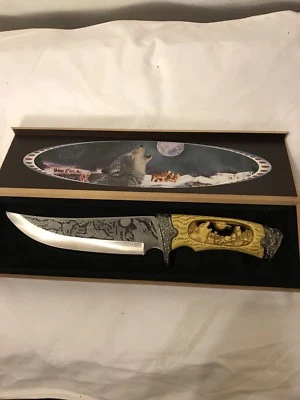 Knife 10” Decorative Handle Wolf Knife Excel Cond. Stainless.see10pix.MAKE OFFER - Image 1 of 4