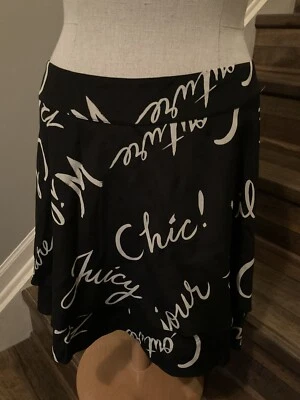Juicy Couture Black Label Tiered Silk Short Fun Skirt NWT  Size 10 - Image 1 of 4