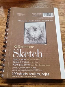 Strathmore Skizze Spirale Papierblock 5,5""x8,5"" - 100 Blatt, 455800 - Bild 1 von 3