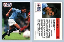 David White - Manchester City #59 English League 1991-92  Pro Set Trading Card