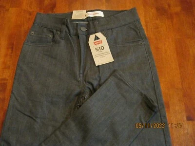Новый $48 Levi's 510 узкие эластичные джинсы W26/L26 серый 12 Reg новый с Ярлыками  - Изображение 1 из 4